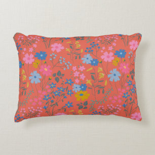Coussins Décoratifs Fleurs sauvages rouges Boho modernes