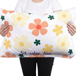 Coussins Décoratifs Fleurs vives et colorées Motif Personnalisé Décor