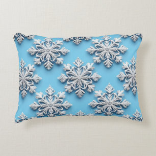 Coussins Décoratifs flocons de neige 3d
