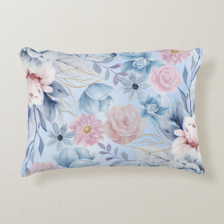 Coussins Décoratifs Floral Bleu Et Rose Marine