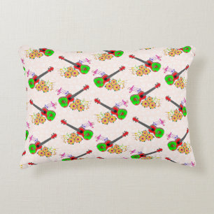 Coussins Décoratifs Floral Hawaiian Ukulele Hibiscus Fleurs
