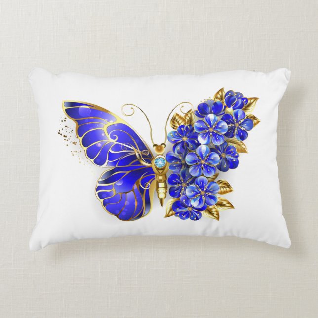 Coussins Décoratifs Flower Sapphire Butterfly (Devant)