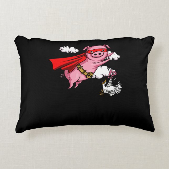 Coussins Décoratifs Flying Pig Funny Farm Animal Pork (Devant)