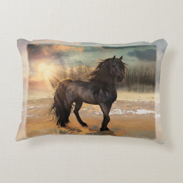 Coussins Décoratifs Foggy Friesian Matin (Dos)