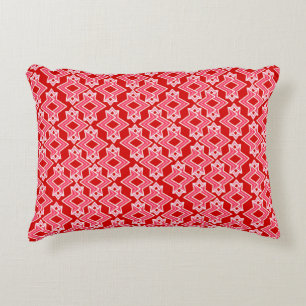 Coussins Décoratifs Fond d'écran Art déco Motif, rouge foncé et rose