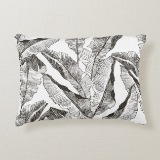 Coussins Décoratifs Forêt blanche noire : Motif Plante tropical