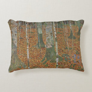Coussins Décoratifs Forêt de bouleaux par Gustav Klimt, Art Nouveau vi