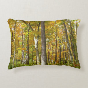 Coussins Décoratifs Forêt du paysage d'automne Feuille Jaune