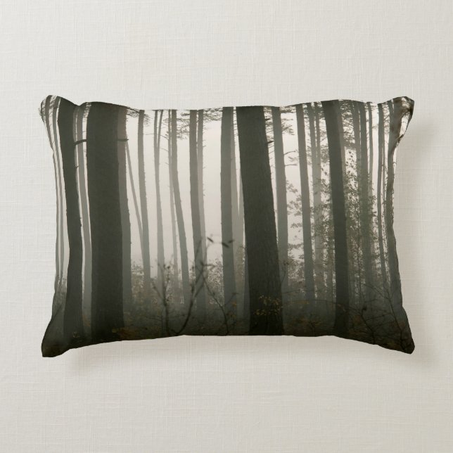 Coussins Décoratifs forêt et silhouettes des arbres dans la nature (Devant)