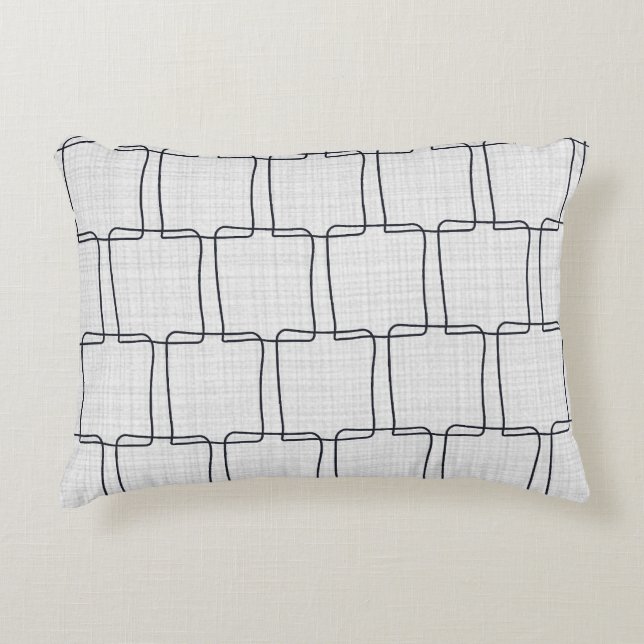 Coussins Décoratifs Formes et rayures abstraites modernes (Devant)