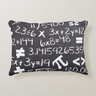 Coussins Décoratifs Formules mathématiques et équations noir et blanc