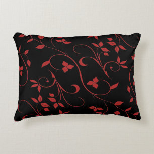 Coussins Décoratifs Fougère décorative rouge et noir époustouflante