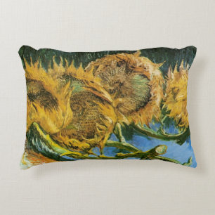 Coussins Décoratifs Four Cut Sunflowers par Vincent van Gogh