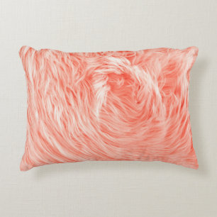 Coussins Décoratifs Fourrure de farine de corail : Tendance 2019.