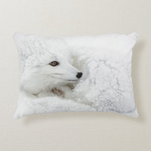 Coussins Décoratifs Fox arctique courbé en hiver
