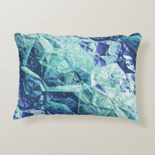 Coussins Décoratifs fragments de souvenirs, en bleu et vert :