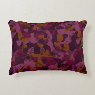 Coussins Décoratifs Framboise, mûre, marron et camouflage noix de musc