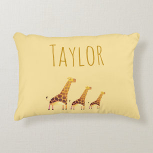Coussins Décoratifs Fun Watercolor Giraffes Baby Nursery