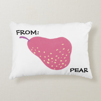 Coussins Décoratifs Funny Pear Pun – “From: Pear” Pop Art Fruit Canva