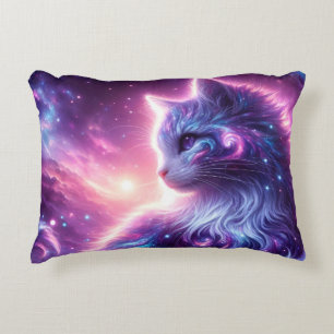 Coussins Décoratifs Galaxie Cosmique Féline Mystique Céleste