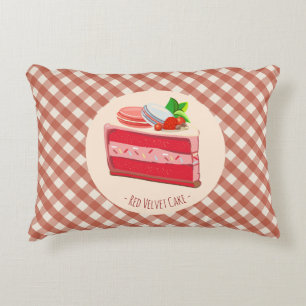 Coussins Décoratifs gâteau au velours rouge avec fromage à la crème de
