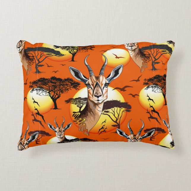 Coussins Décoratifs Gazelle Antelope africaine animal sauvage (Devant)
