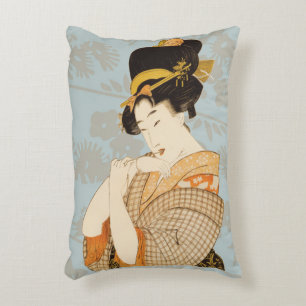 Coussins Décoratifs Geisha Japonaise Vintage Artiste de Spectacle en K