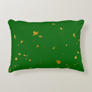 Coussins Décoratifs Gold Flakes sur Emerald Green