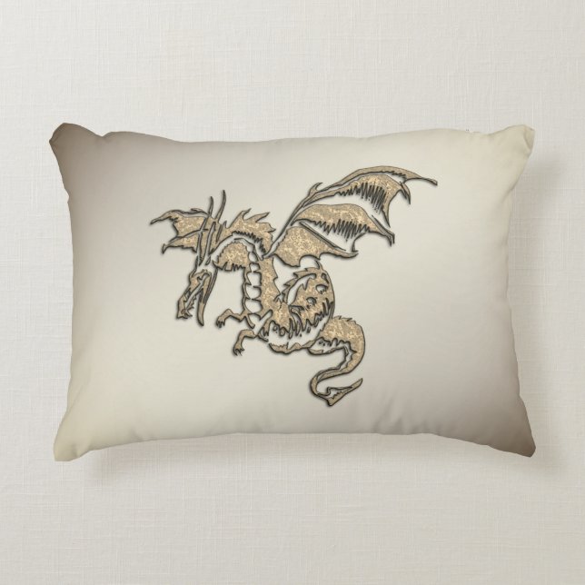 Coussins Décoratifs Golden Dragon (Devant)