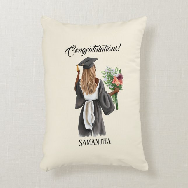 Coussins Décoratifs Graduation de l'aquarelle personnalisée (13) (Devant(Vertical))