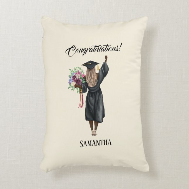 Coussins Décoratifs Graduation de l'aquarelle personnalisée (7) (Devant(Vertical))