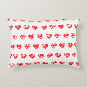 Coussins Décoratifs Grand coeur rouge avec peu de coeur