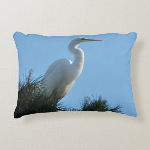 Coussins Décoratifs Grande Aigrette en Floride ensoleillée