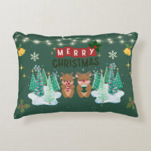 Green Magic Christmas Pillow
