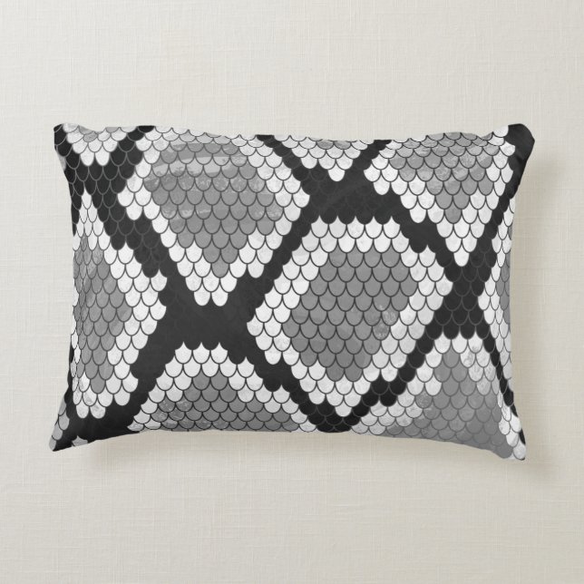 Coussins Décoratifs Gris de serpent et gris clair (Dos)