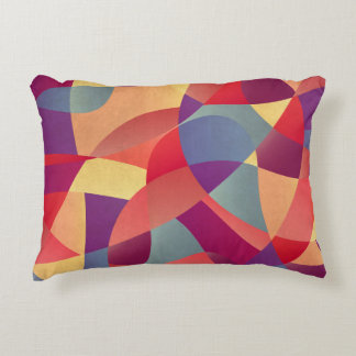 Coussins Décoratifs Grunge coloré : Arrière - plan des triangles géomé