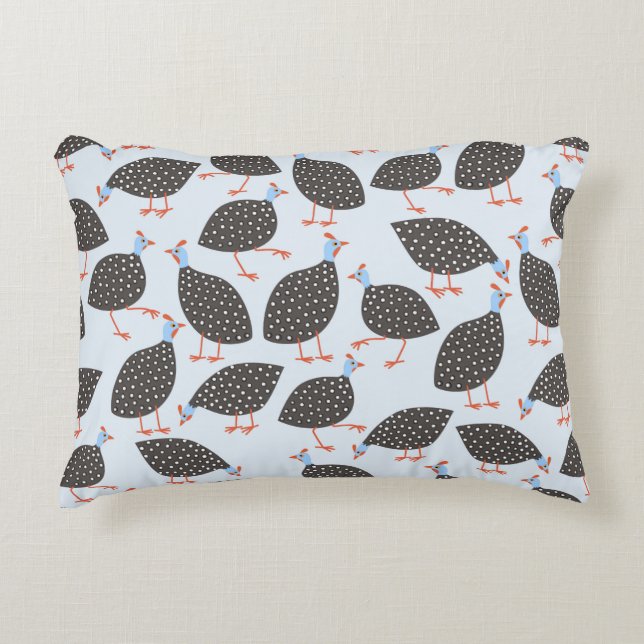Coussins Décoratifs Guinée Fowl mignon Motif d'oiseaux (Devant)