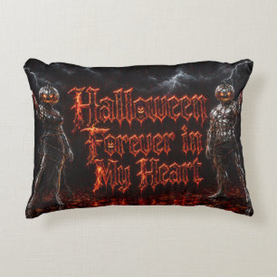 Coussins Décoratifs Halloween à jamais dans mon cœur Gothique Citrouil
