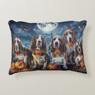 Coussins Décoratifs Halloween Basset Hound Éffrayant