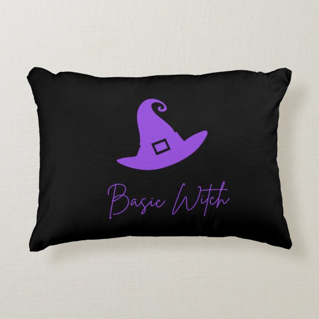 Coussins Décoratifs Halloween de sorcière de base (violet) (Devant)