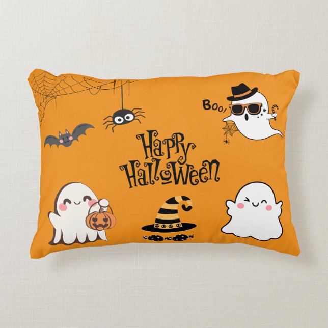 Coussins Décoratifs Halloween Éffrayante et mignonne (Devant)