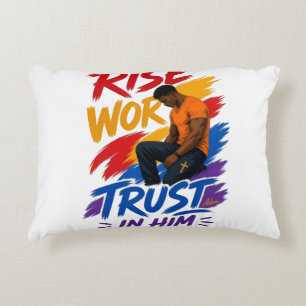 Coussins Décoratifs Haut graphique pour femmes « Rise Work Trust In Hi