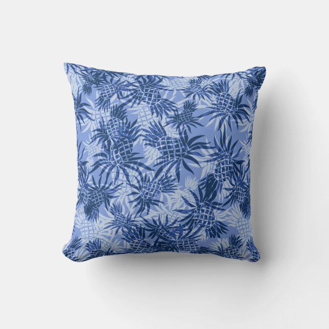 Coussins décoratifs hawaïens de Camo d'ananas (Recto)