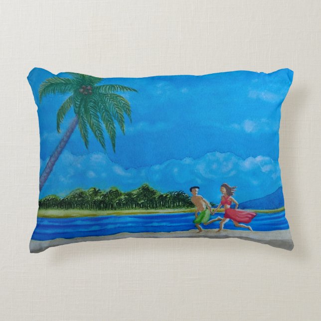 Coussins Décoratifs Hawaiian Beach Run (Devant)