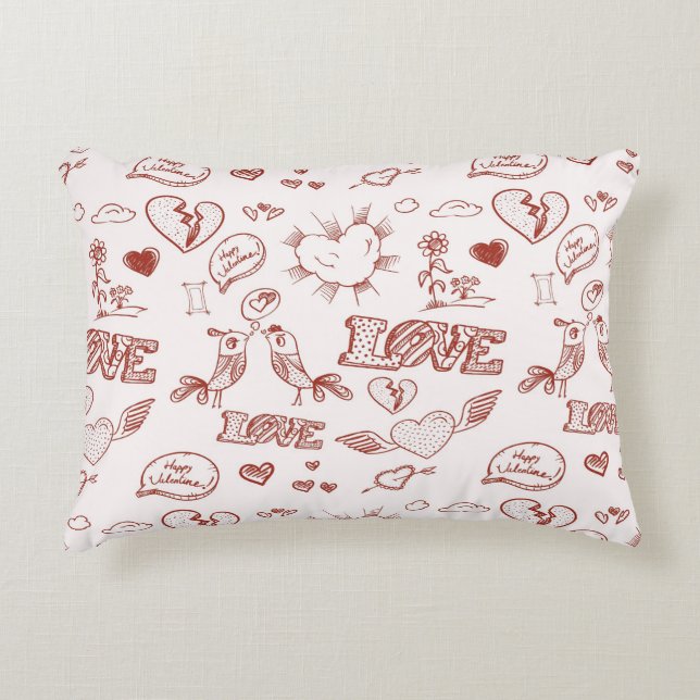 Coussins Décoratifs Heureuse Sainte-Valentin (Devant)
