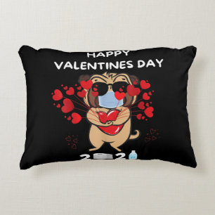 Coussins Décoratifs Heureuse Sainte-Valentin de masque de visage du co