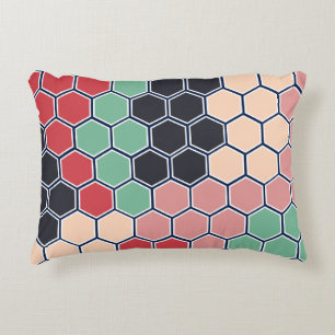 Coussins Décoratifs Hexagons multicolores Motif moderne