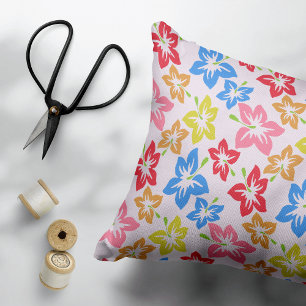 Coussins Décoratifs Hibiscus Coloré, Motif Des Fleurs