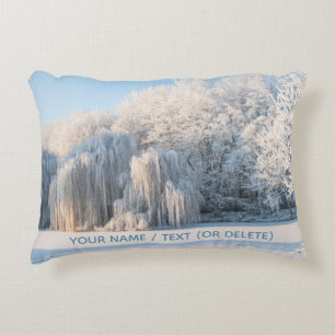 Coussins Décoratifs Hiver Neige Froid Lac Trees Paysage Panorama