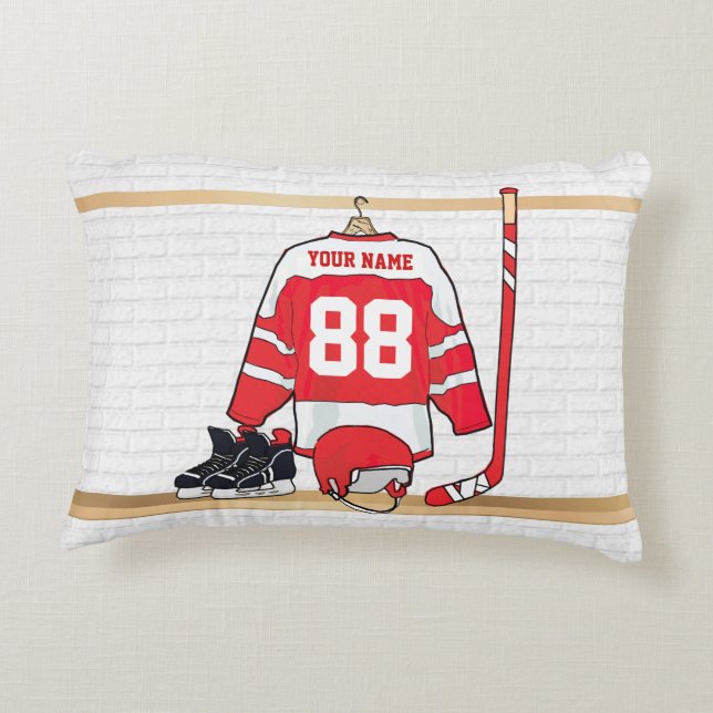 Coussins Décoratifs Hockey sur glace du Jersey (Dos)